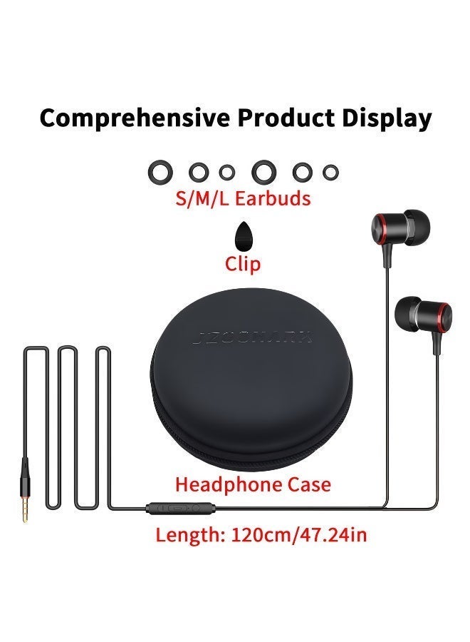 Arabash Heavy Bass Wired Headphones In-ear Sports Mobile Phone Computer Gaming Earbuds - Image 1